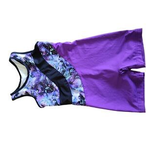 Danskin one piece shortall leotard, girls 7-8, set of two